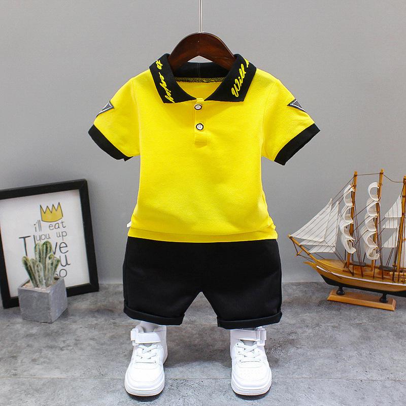 Toddler Boys' Summer Polo Shirt & Shorts Set: Infant Children's Outfit