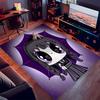 1pc Wednesday Addams Print Area Rug - Soft,Washable Non-Slip Indoor Mat for Office Chairs,Living Room,Home Office Decorative Rug