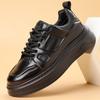 Trendy brand autumn new board shoes men's leather platform leisure sports white shoes men's shoes men's advanced sense ruffian handsome