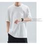 Men's Summer 3D Embossed Casual Loose-Fit Cotton T-Shirt, Plus Size, Trendy Brand, Short Sleeve