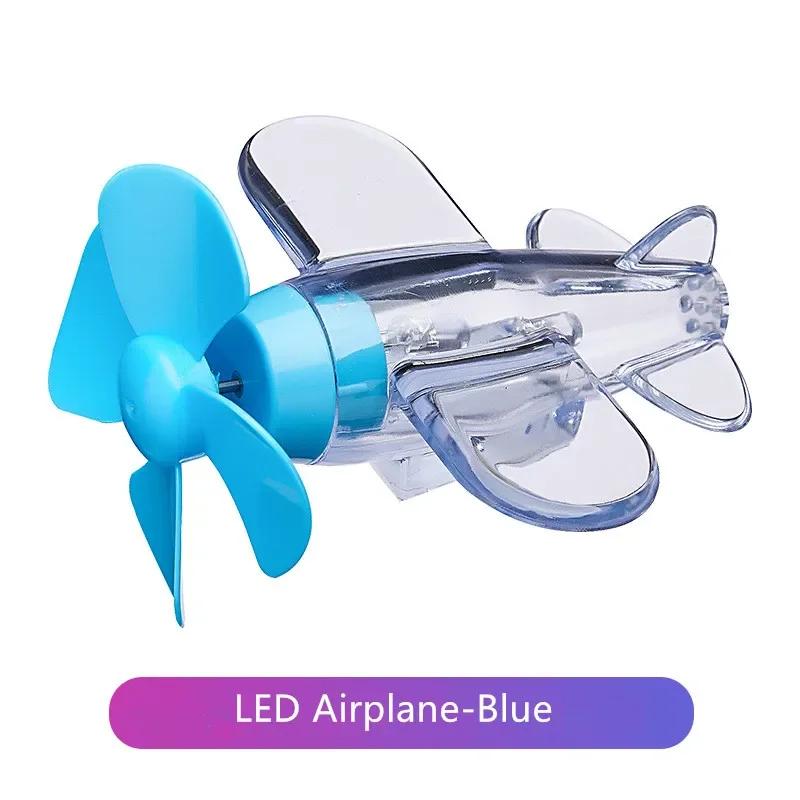 Car Decor Rotatable Airplane Wind Powered Led Light Airplane Decor Car Styling Ornaments Bikes Motorcycle Bicycle Decorations