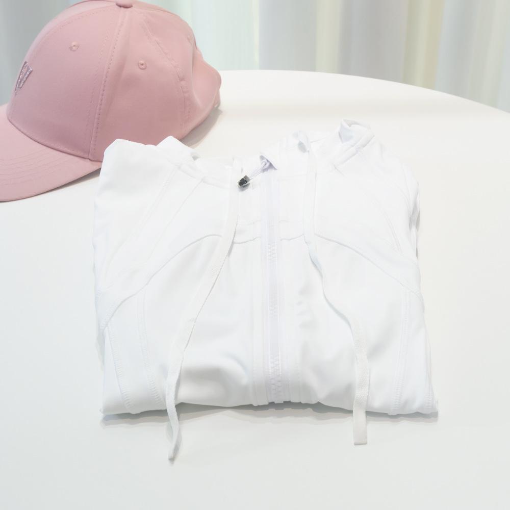 Damen Yoga Sportjacke mit Kapuze - Doppelseitig gebürstet, Hohe Elastizität, Slim Fit, Nude Feeling.