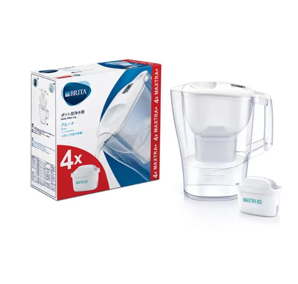 Brita pot type water purifier Aruna capacity with 4 cartridges Filtered water capacity LCD memo per day for 4 Model KBALCW4M Clean taste Size Depth
