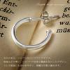 [Shinjuku Gin No Kura] Simple Half Hoop Sterling Silver 925 Earring, Single Ear, Basic Ring Earring, Round Top, Mirrored Finish