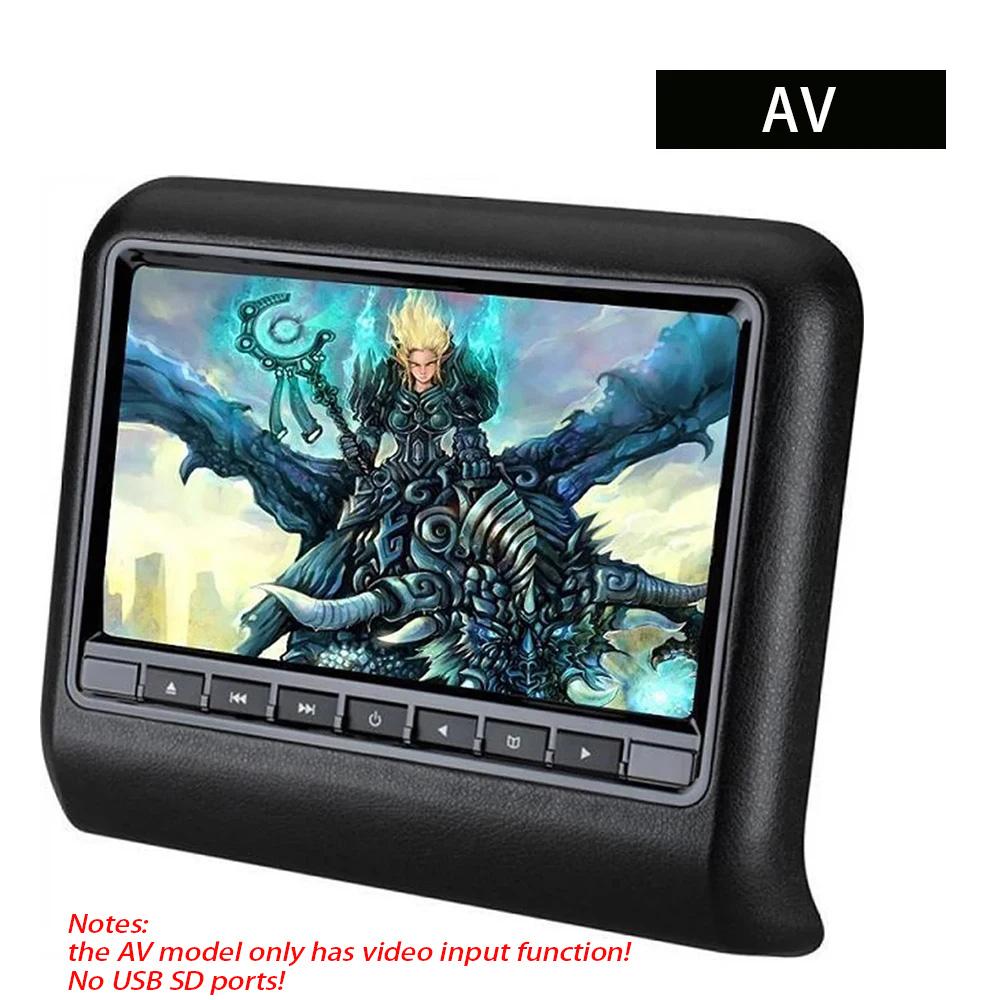 9 Inch Car Seat Back Headrest Mp3/mp4 Multimedias Player LCD Display Remote Control Gaming FM Transmitter DVD Player Monitor
