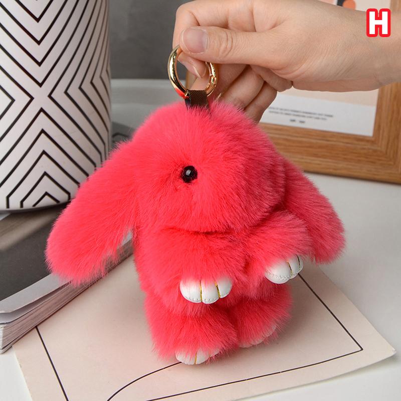 15Cm Rabbit Fur Keychain Women Bag Car Key Chain Pendant Decoration Jewelry Bags
