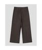 8SECONDS Winter Half-Banding Single-Pleat Wide Slacks Brown