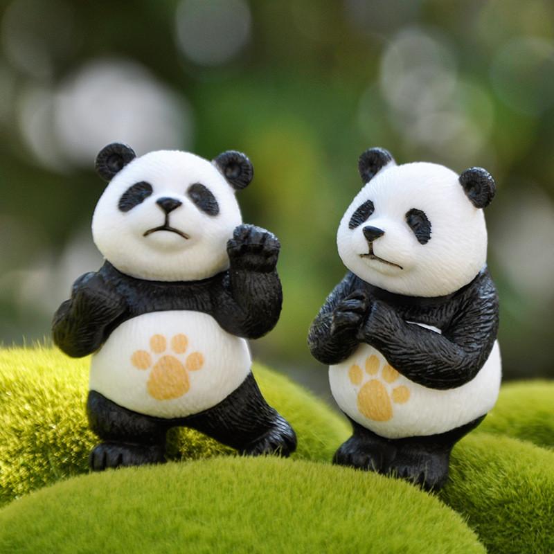 Adorable Panda Model Blind Box Collectible Figures For Creative Micro Landscape Decor