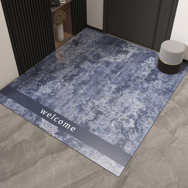 Modern Entry Door Floor Mat Entry Door Leather Foot Mat Pvc Wipes Washless Household Entryway Carpet Can Be Cut