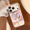Applicable To Apple 17promax Mobile Phone Case Iphone16 Magnetic Suction 14 Color Matching Cartoon Bear 13 Magnetic Suction Bracket 15