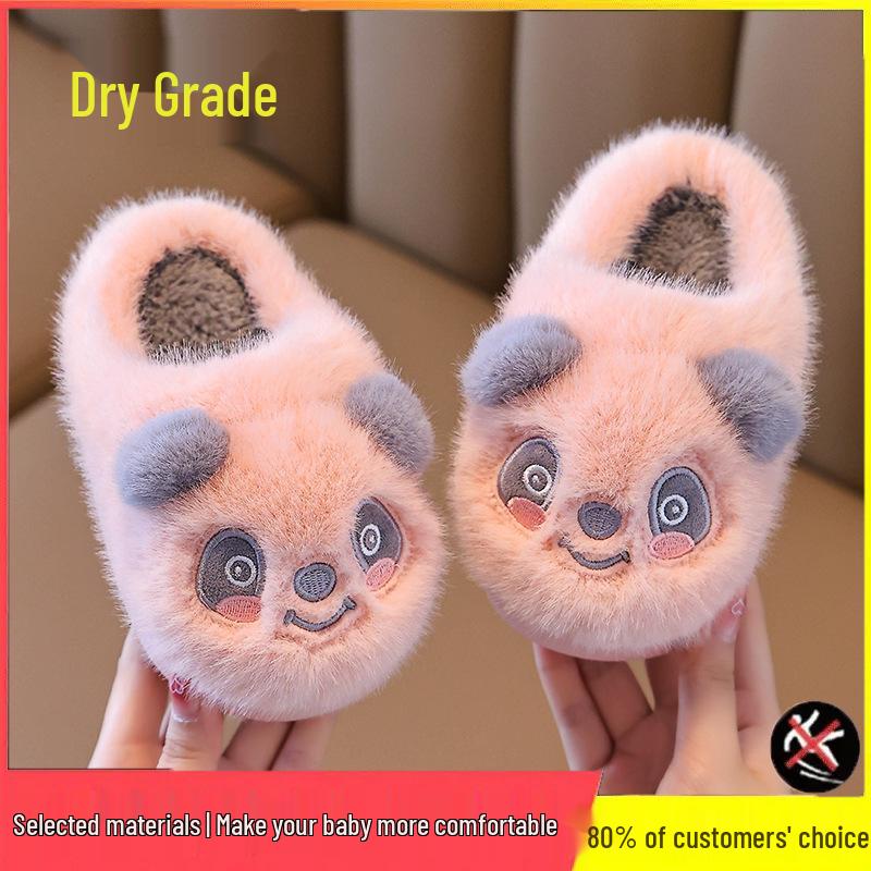 

Детские зимние пушистые нескользящие хлопковые тапочки - Теплый мультяшный дизайн для мальчиков и девочек Size 28-29: Length 18.0 cm (4-5 years)