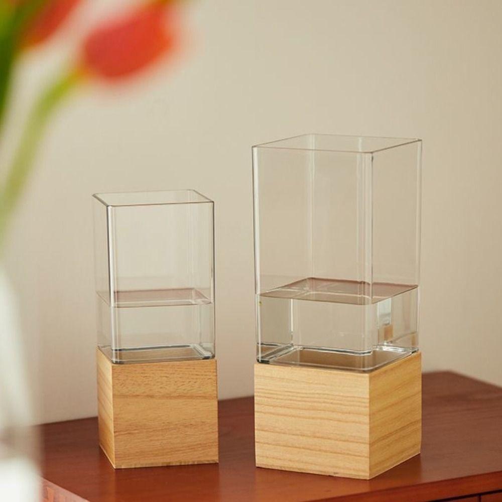 Transparent Acrylic Flowers Vase Nordic-Style Decorative Vase Simple Hydroponic Vase  Living Room