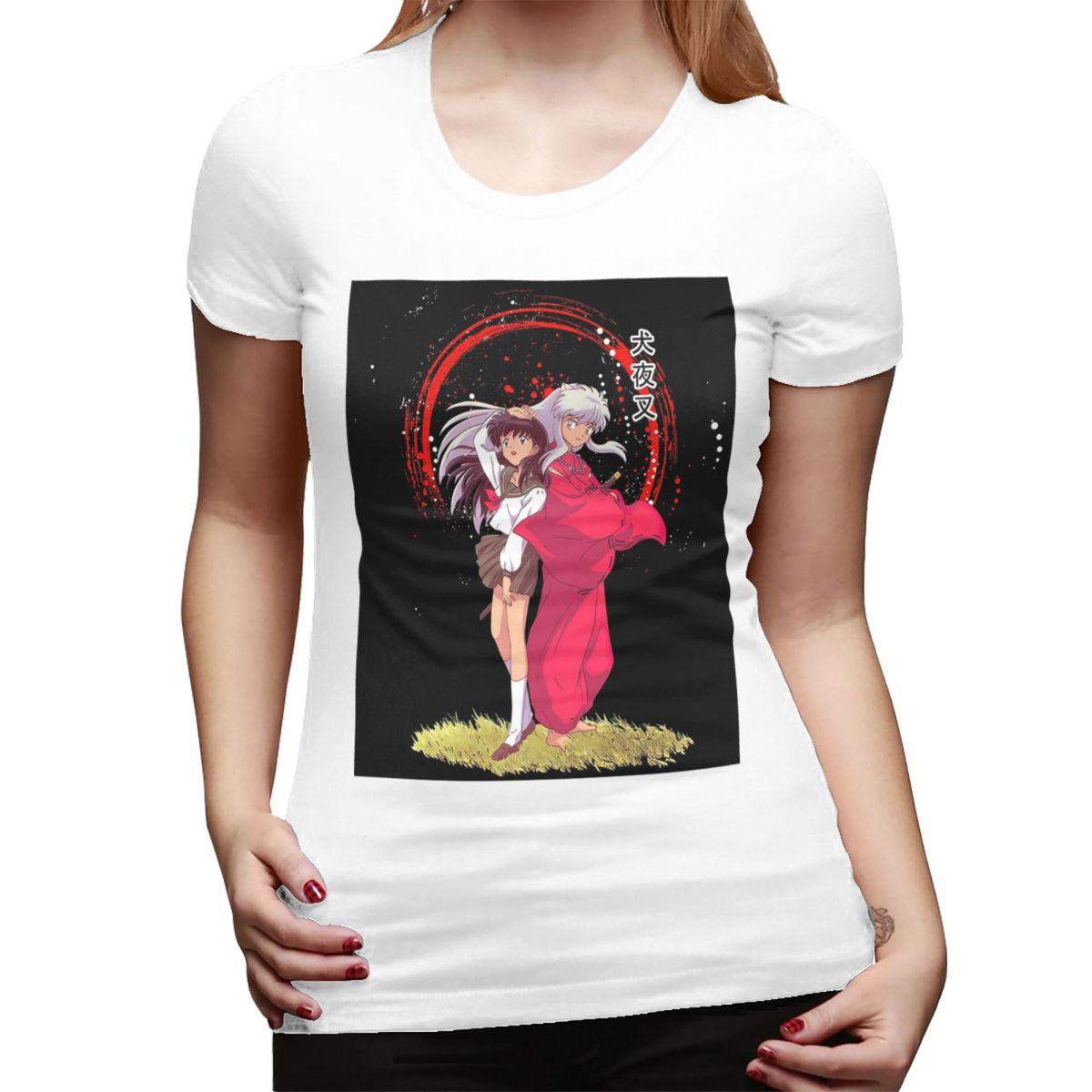 

Anime Inuyasha Kagome Higurashi TShirt for Women Crew Neck Streetwear T Shirts Womens Short Sleeve Summer Clothes Tops S