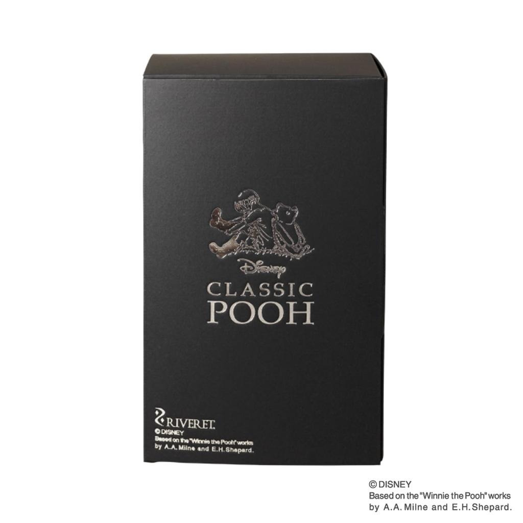 [Set] 2-Piece Set (RIVERET CLASSIC POOH Rocking Vessel Glass, 240ml, Bamboo, Dishwasher Safe, RV-116WCP, and Gift Bag with Ribbon)