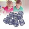 10pcs 6 Sided Dice Set Fun Interactive Waterproof Transparent Polyhedral Dice for Board Game