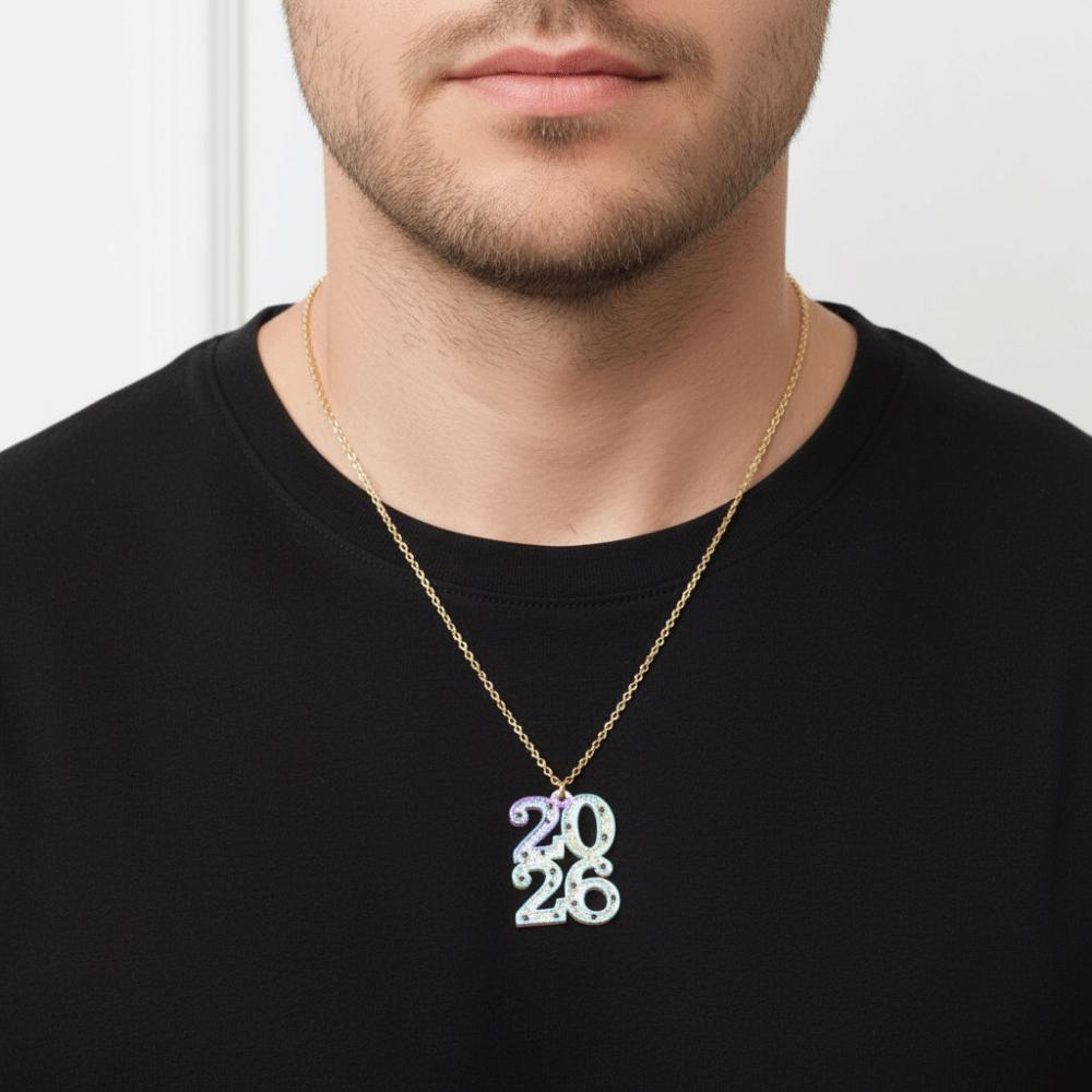 Acrylic Glitter 2026 Stud Earrings Jewelry Party Earrings Pendant Happy New Year Earrings Gift