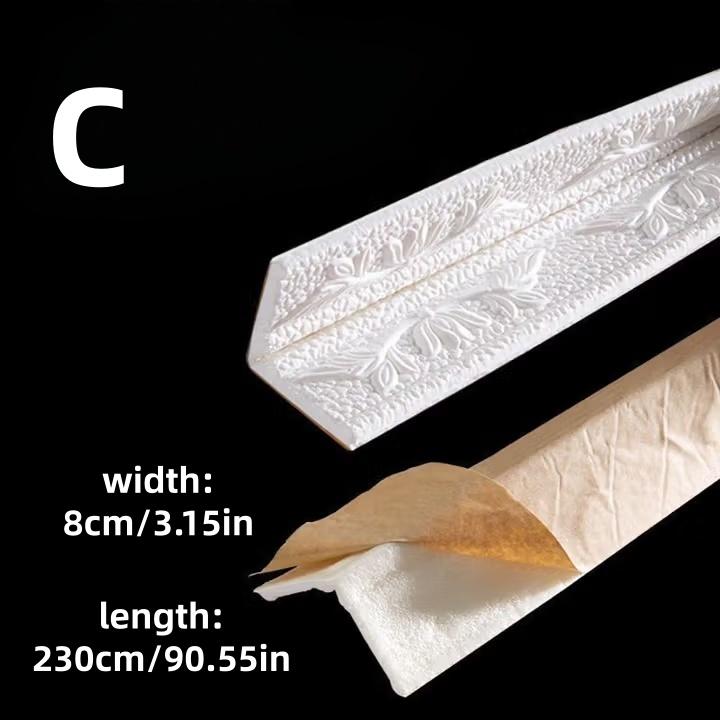 3D Waterproof Ceiling Decorative Strip Wall Trim Line Home Decoration Wall Border Skirting Wall Stickers