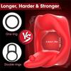 APP Controlled Silicone Penis Vibrating Ring with Tongue Vibration, Vibrating Penis Ring with 10 Vibrations, Adult Sex Toys for Men or Couples