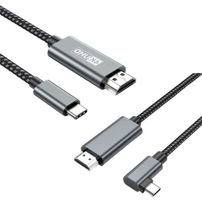 4K HDTV Output Type C Cable USB C to HDTV Cable For High Clear Streaming And Presentations Wide Compatibility