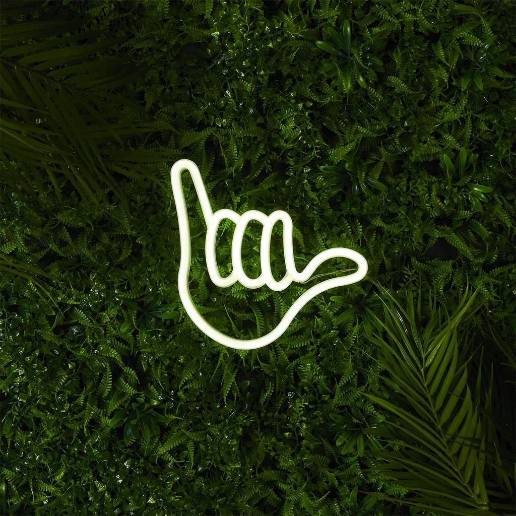 Hand-Shaped Led Neon Lamp, White, Usb