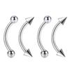 10/20pcs Surgical Steel Eyebrow Ring 3mm Ball Cone 6/8/10/12/14mm Curved Barbell Bar Ear Body Piercing