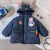 Winter-Baumwollmantel für Mädchen: Modische Polizei-Hasenjacke für Mädchen