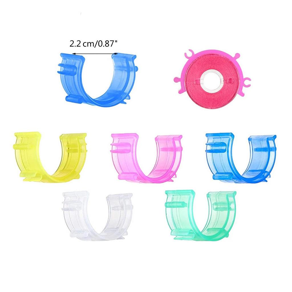 20 Pcs Bobbin Clamps Holders Thread Organizing Bobbin Holder Clips Silicone Spool Huggers Thread Holders for Embroidery