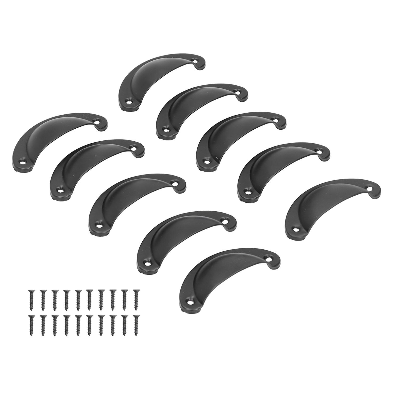 

10Set Medicine Cabinet Handles Vintage Shell Shaped Door Handle for Cabinet Wardrobes