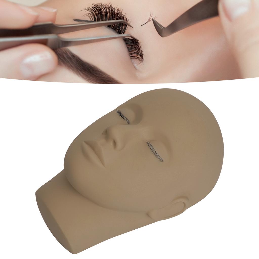 Eyelash Extension Mannequin Head 3 Layer Lashes Makeup Beauty Silicone Practice Training Doll Head