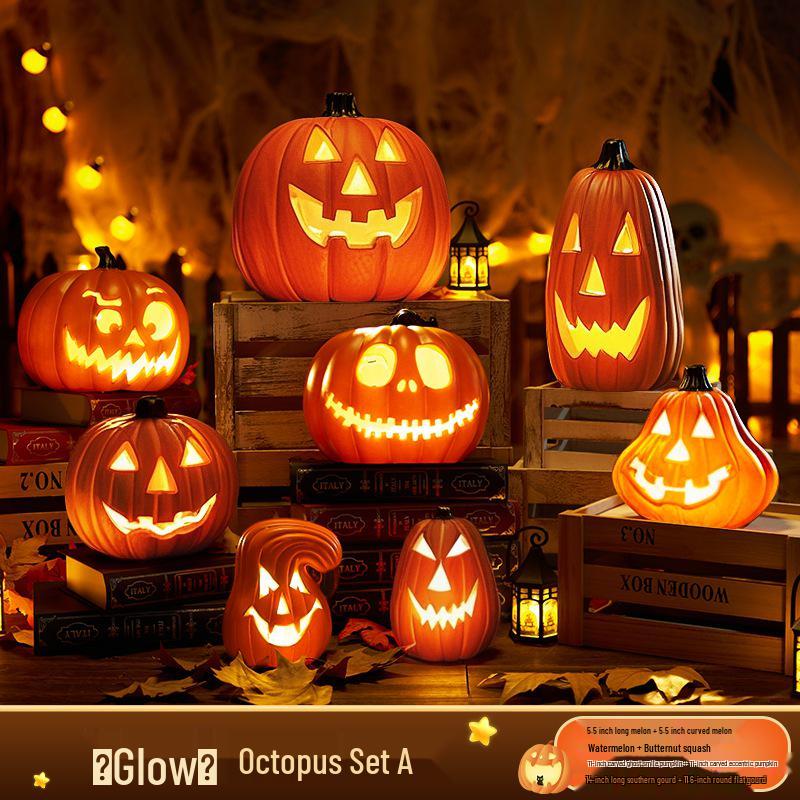 Large Luminous Pumpkin Lantern for Halloween Outdoor Theme Decorations