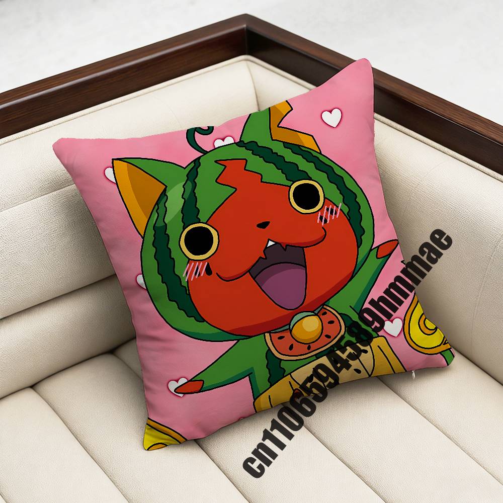 For Cute Cartoon J-Jibanyan Throw Pillow Case Sham 45X45Cm 40X40Cm Square Car Pillowcase Pad Cushion Cover