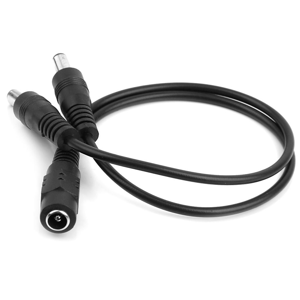 2pcs DC5.5 X 2.1mm 1 Female To 2 Male Plug Adapter Power Cable Adaptors