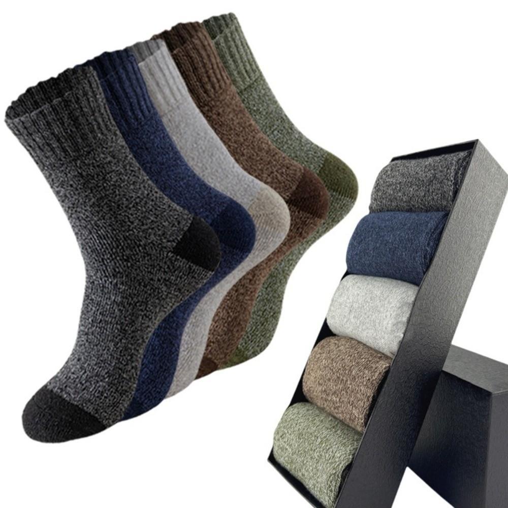 New Thick Looped Winter Socks Non-Slip Softness Warmth Socks Medium Tube Comfort Sports Socks Men Women