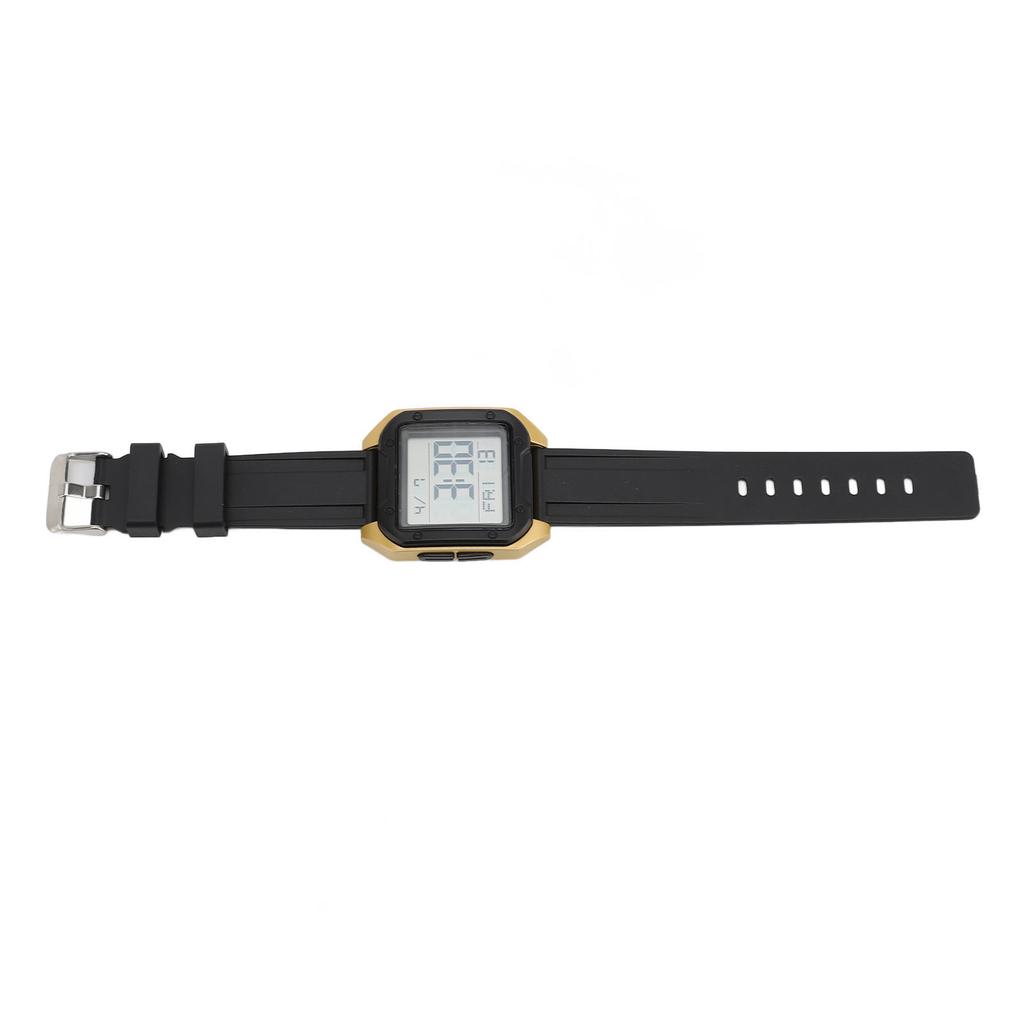 Digitale Sportuhr für Herren Damen EL-Hintergrundbeleuchtung Stoppuhr Countdown Woche Wecker TPU-Armband Doppelzeit Wasserdichte Uhr