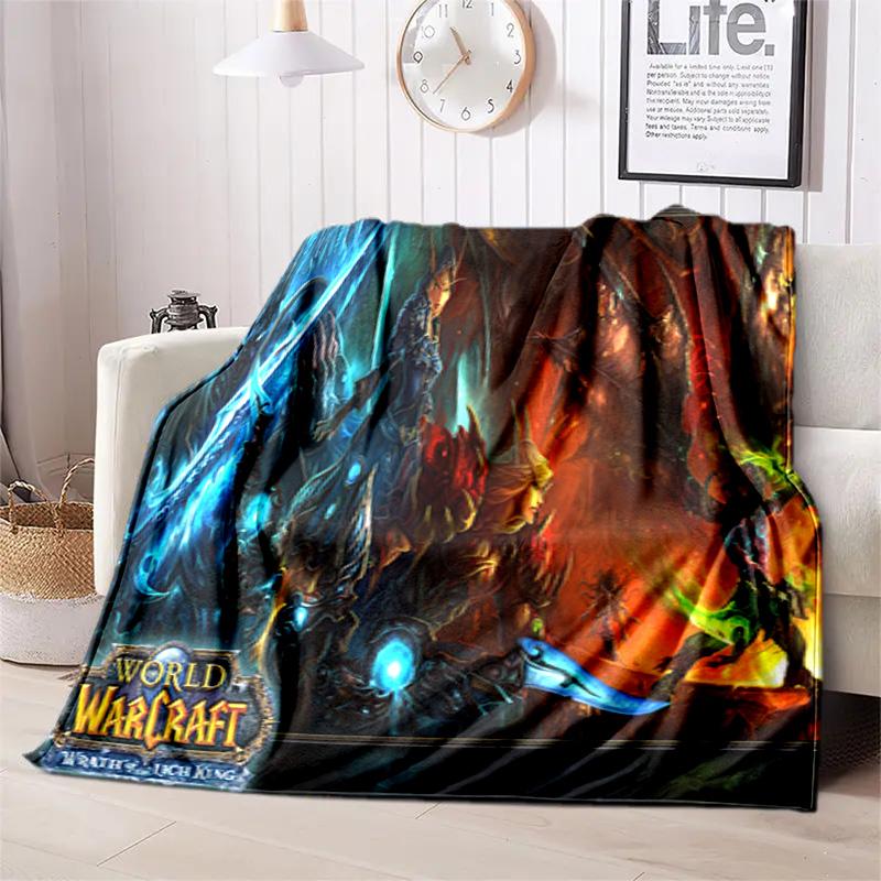 classic game World of Warcraft Frozen Throne blanket Soft and portable four season home bed, sofa blanket, office travel, lunch break, warm blanket Y5