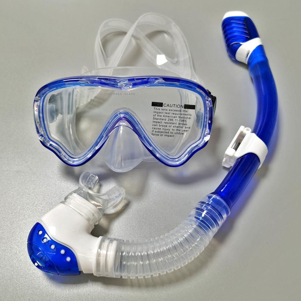 Full Face Kids Snorkel Set with Anti-Fog Diving Mask and Goggles