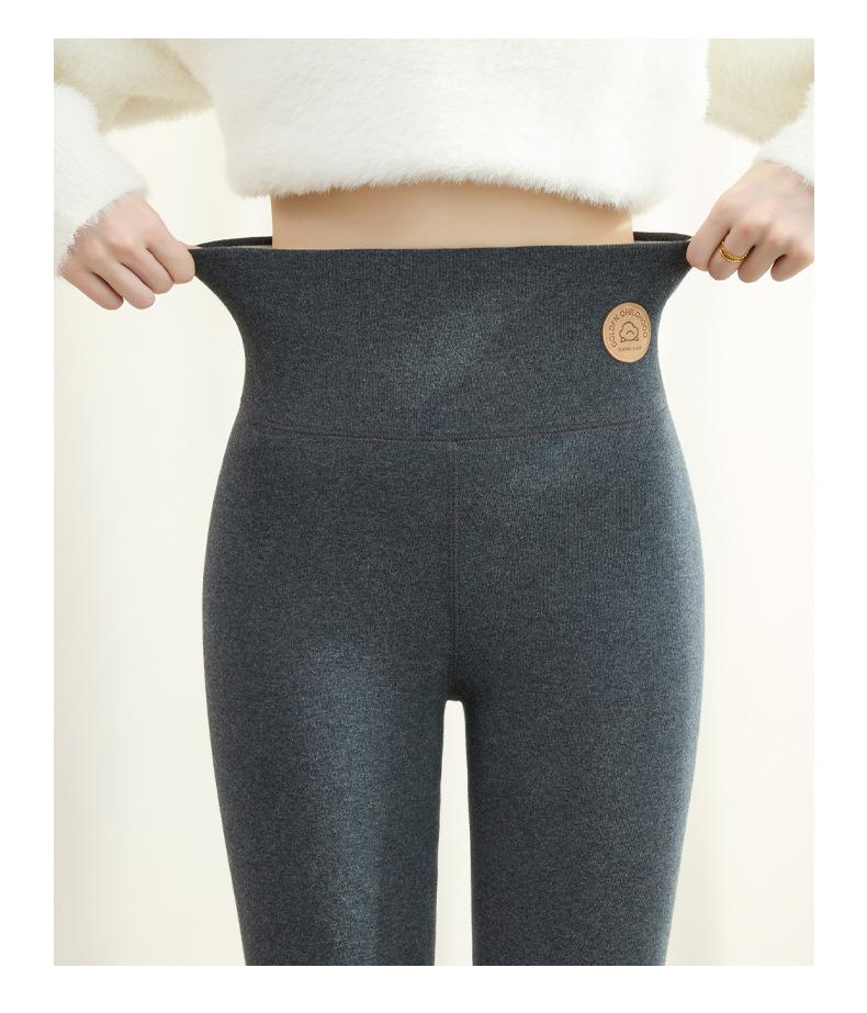 MXL005 Women's Lambswool Fleece-Lined High-Waisted Winter Leggings - Extra Thick & Warm