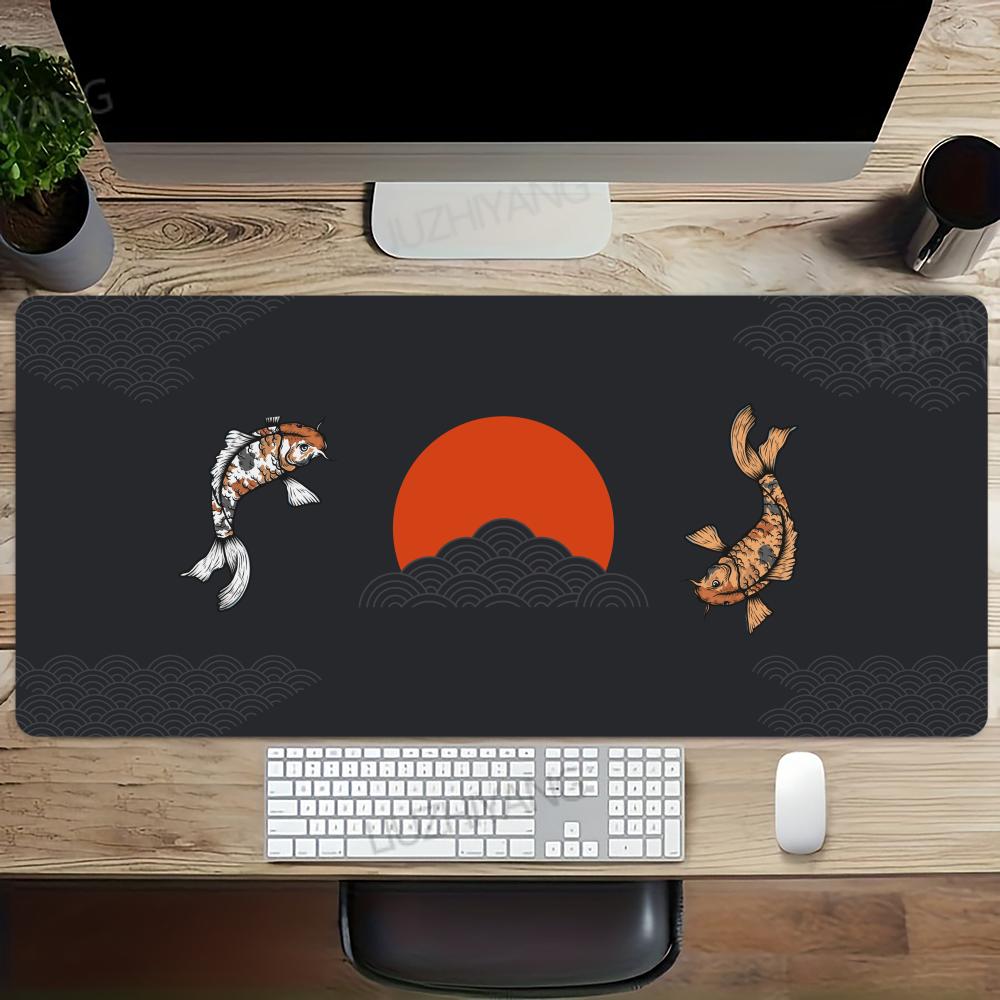 Yin Yang Fish Koi Multisize Mouse Pad Japanese Style Gamer Xxl Office Keyboard Mousemat Black White Carpets Mousepad For Laptop