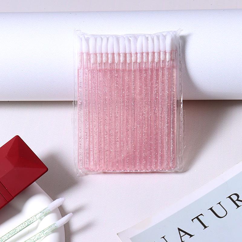 50-Pack Disposable Crystal Lip Brushes - Portable Lipstick, Gloss & Glaze Applicators