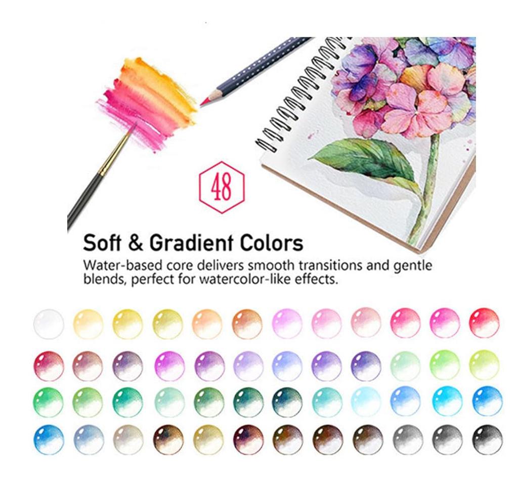 Roseelf Watercolor Colored Pencil Set Includes 1 Watercolor Perfect for Elementary School and Perfect As a Gift for Preschool or School Entrance