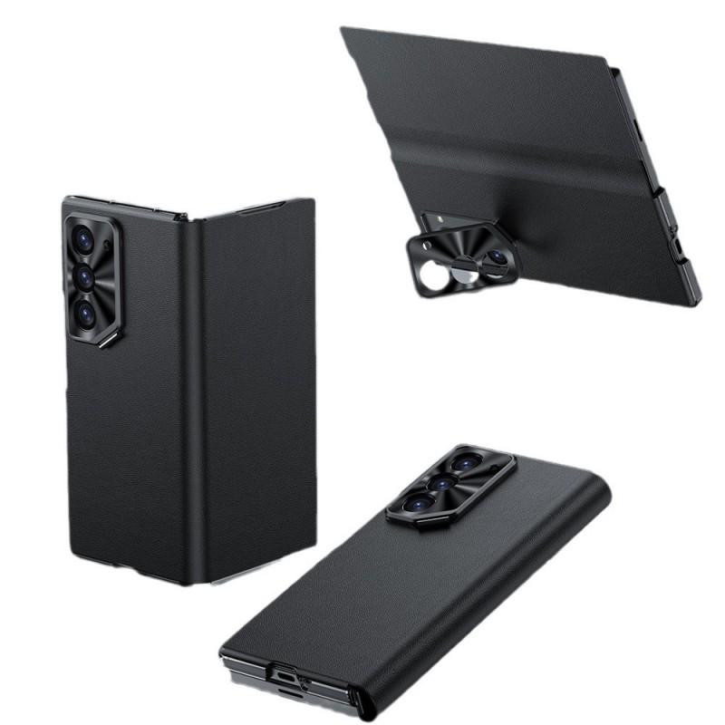 Leather Case Z Fold 6 Nappa Texture Shockproof Slim Lens Protection Stand Function Compatible With Galaxy