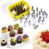27pcs/set Stainless Steel Decorating  Nozzle Baking Set With Converter For Cake Decoration