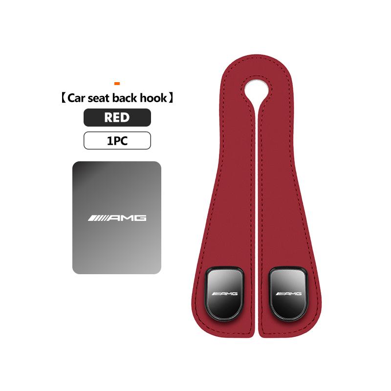 BTY4  Car Headrest Hook Rear Seat Hanging Dual Hook Hanger Universal For Mercedes Benz AMG W204 W205 W203 W211 W201 W210 W108 W124