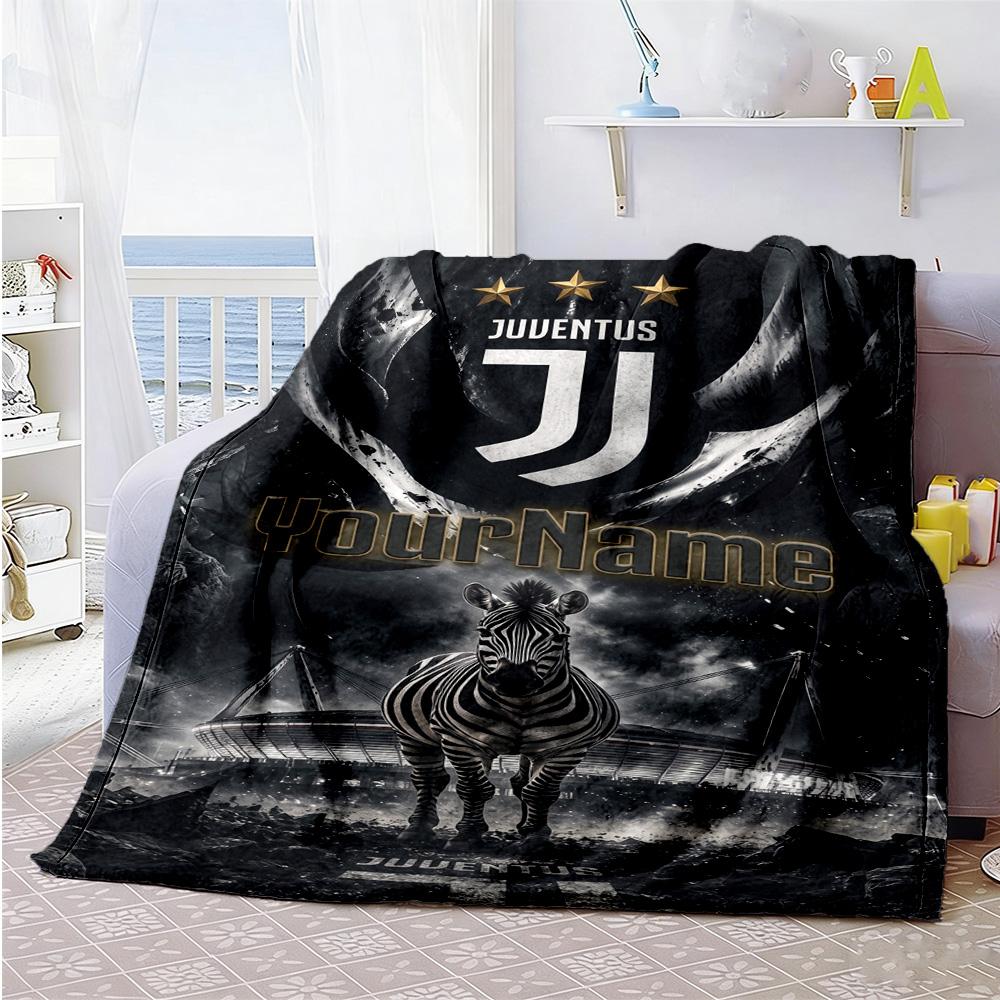 Juventus Personalized Text Blanket Gift Personalized Blanket Ultra-Soft Versatile for Livingroom Office Seaside Living Room Four Seasons Multipurpose