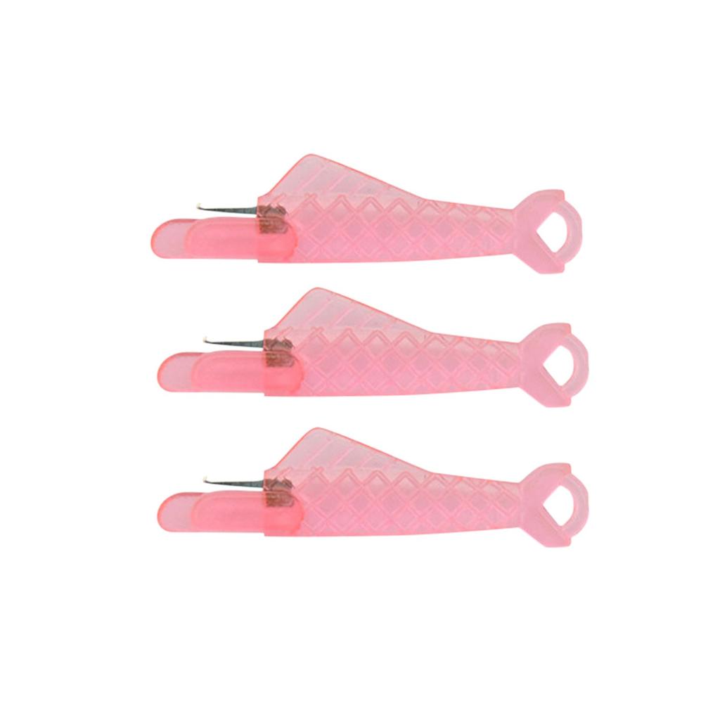 3/5/10 st Mini symaskins trädare med krok Plaststygninsättningsverktyg Äldre Snabb Automatisk Byta Hantverk