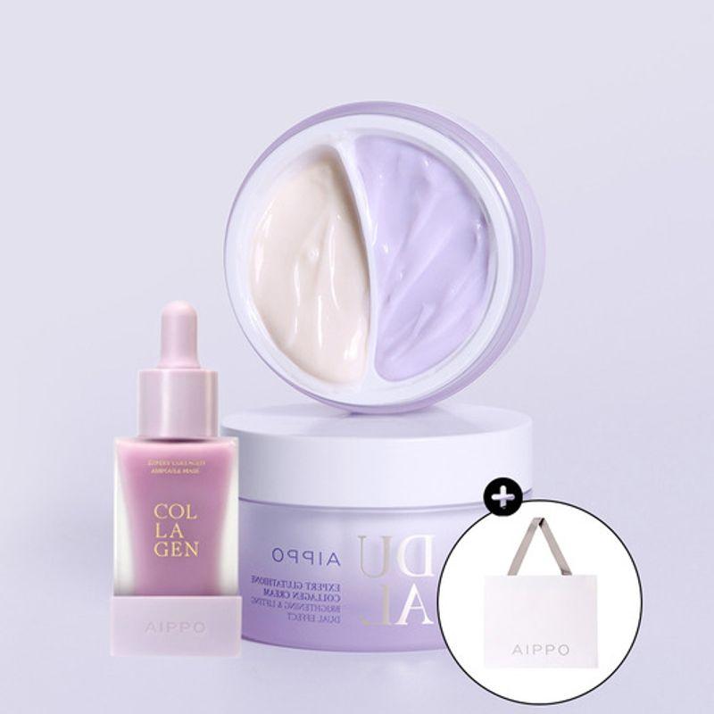 AIPPO [1+1] Expert Glutathione Collagen Cream 100ml + Collagen Ampoule Mask 30ml