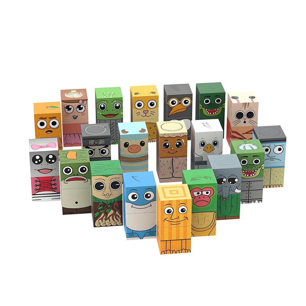 Italian Brainrot Magnetic Building Blocks, 20 Characters, Italian Brainrot Tuntuntunsaful Magnetic Building Blocks, Tralalero Tralala, DIY Magnetic