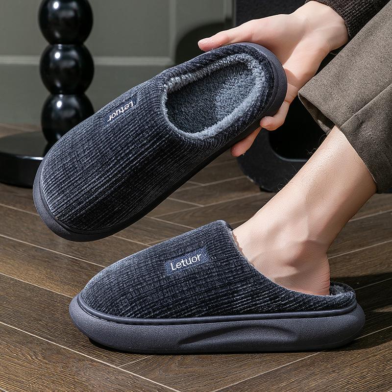 2025 Winter Furry Cotton Slippers for Women & Men – Indoor Non-Slip, Thick Sole, Warm Comfort Shoes