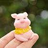 Resin Pink Pig Miniature Figurine Miniatures Animal Cartoon PigCar Decoration  Home Decoration