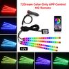 Neon 36 48 72 LED Car Interior Ambient Foot Light with USB Wireless Remote Music App Control Auto RGB Atmosphere Decorative Lamp
